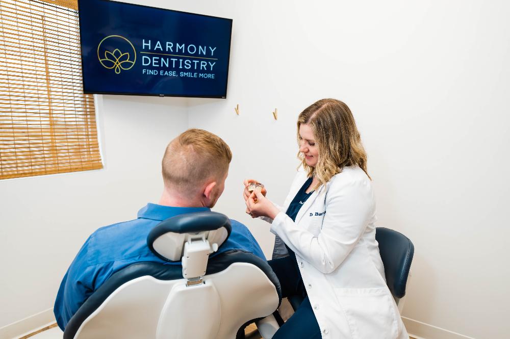 Dr. Barton talking to a patient